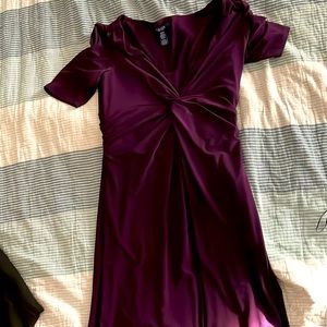 Dark plum knee length dress, Chaps size M
